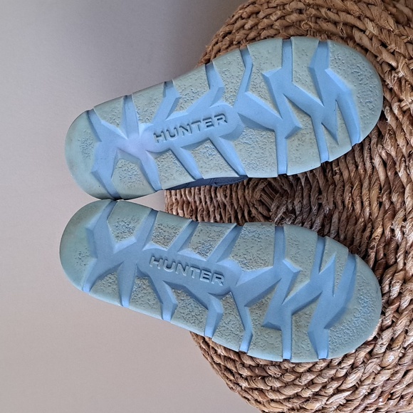 Hunter Unisex Youth Cozy Light Blue Nylon Winter/Snow Ankle Boots G3/B2 - Picture 7 of 10